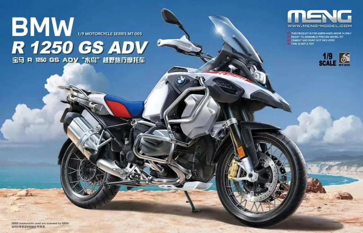 1/9 Meng Model BMW R 1250 GS ADV Plastic Model Kit - Meng Models