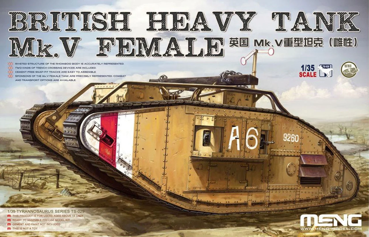 Meng 1/35 Meng British Heavy Tank Mk.V Female