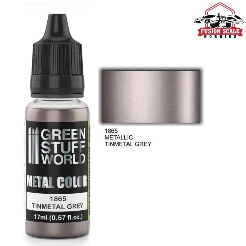 Green Stuff World Tin Metal Grey Metallic Paint GSW1865
