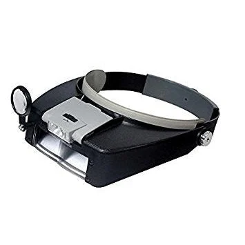 Magnifiers & Tools Lighted Dual Lens Headband Magnifier w/Glass Loupe 1.9x, 4.5x Power