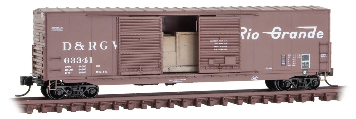 Micro Trains Line N Denver & Rio Grande Western 50' Standard Boxcar RD# 63341