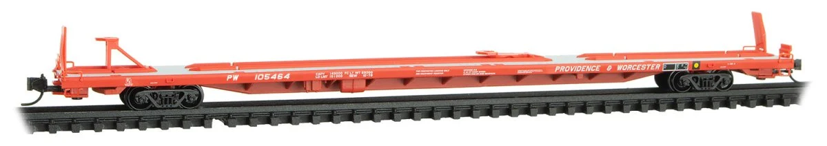 Micro Trains Line N Providence & Worcester Flat Car RD# PW 105464