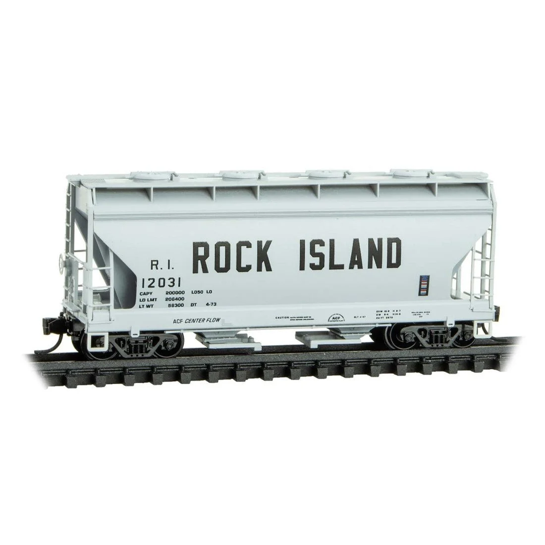 Micro Trains Line N Rock Island 2-Bay Covered Hopper RD# 12031 | 09200630