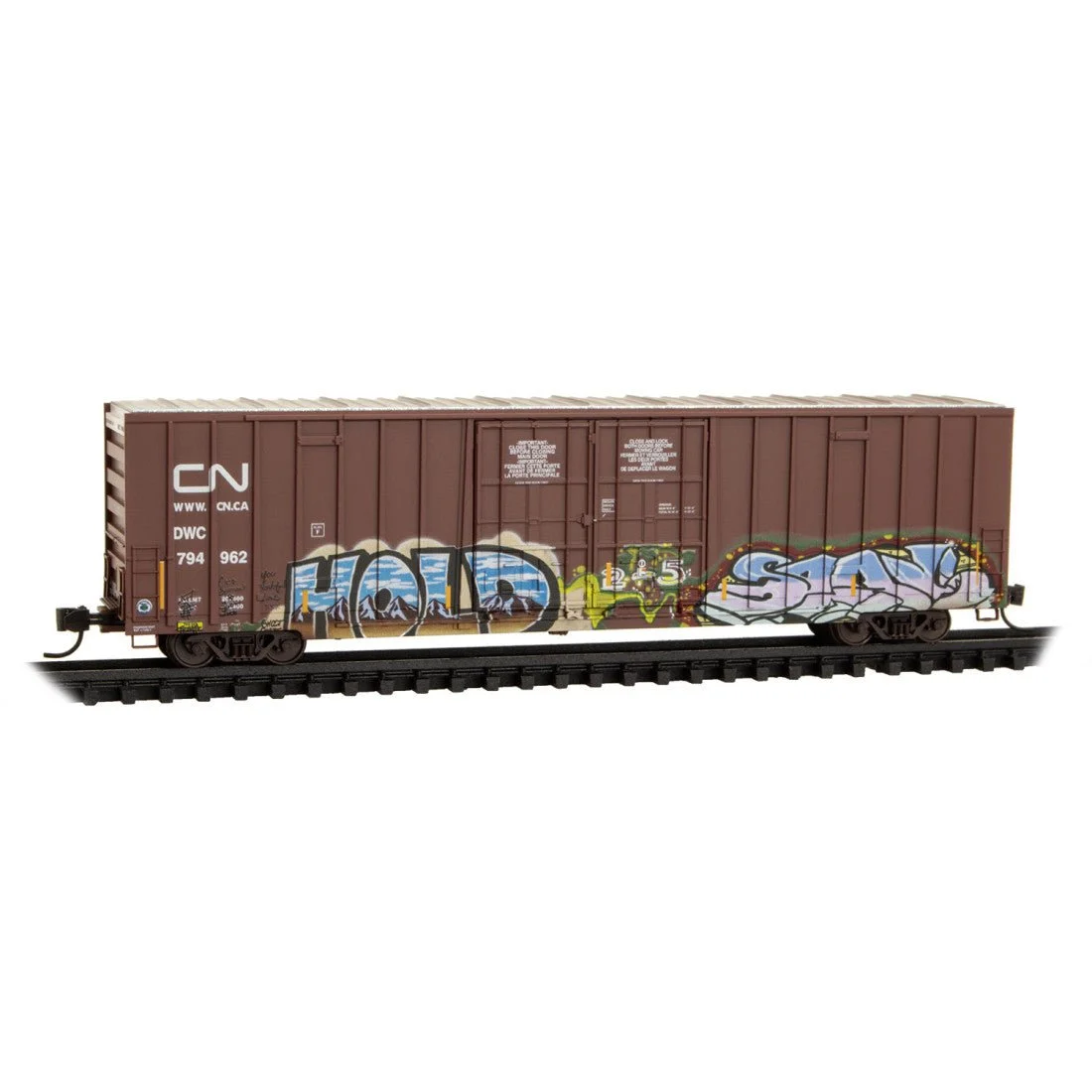 Micro Trains N Canadian National (CN)60' Rib Side Double-Plug Door High Cube Boxcar RD# CN 794962 | 12344160