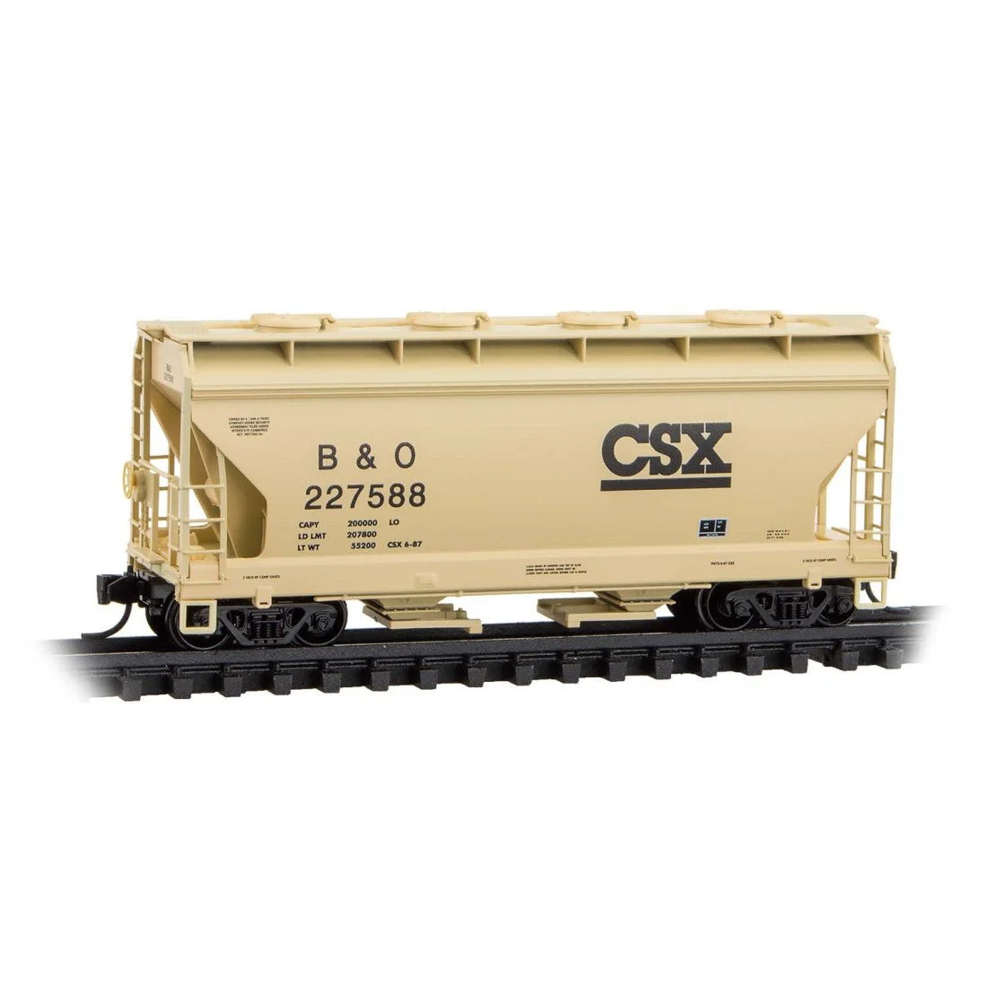 Micro Trains N CSX 2-Bay Covered Hopper RD# 227588 - 09200640