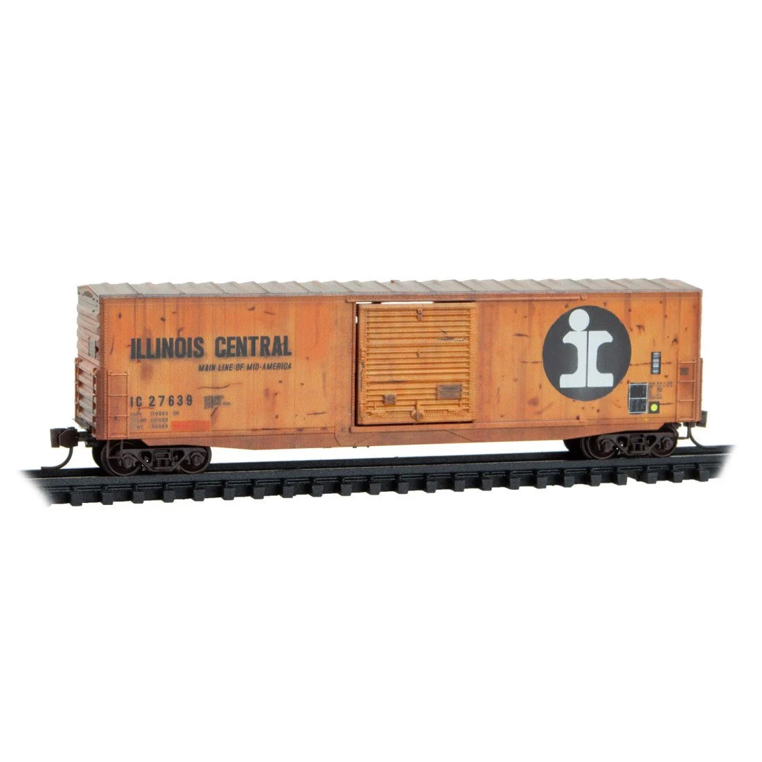 Micro Trains N Illinois Central (IC) Weathered 50' Standard Boxcar #27639 | 18044530