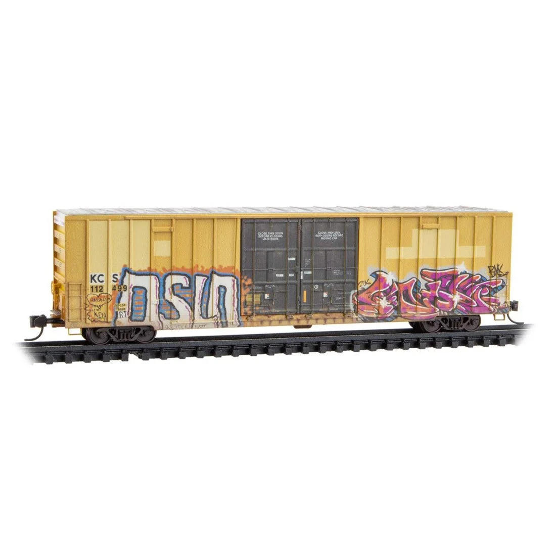 Micro Trains N Kansas City Southern/ex-TTX Weathered 60' High-Cube Boxcar RD# KCS 112499