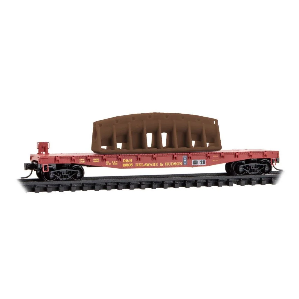 Micro Trains N Scale Delaware & Hudson 50' Flatcar #16505