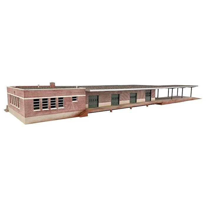 Walthers Cornerstone HO Scale Mid-Century Modern Freight Station Kit – Rail Passenger & LCL Depot – 933-4065