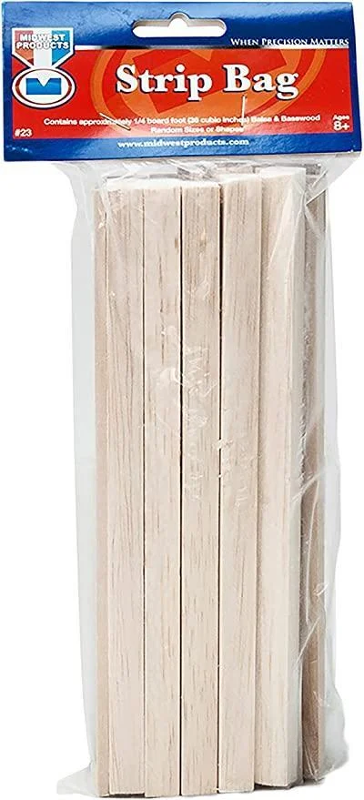 Midwest Products Balsa/Basswood Strip Bag