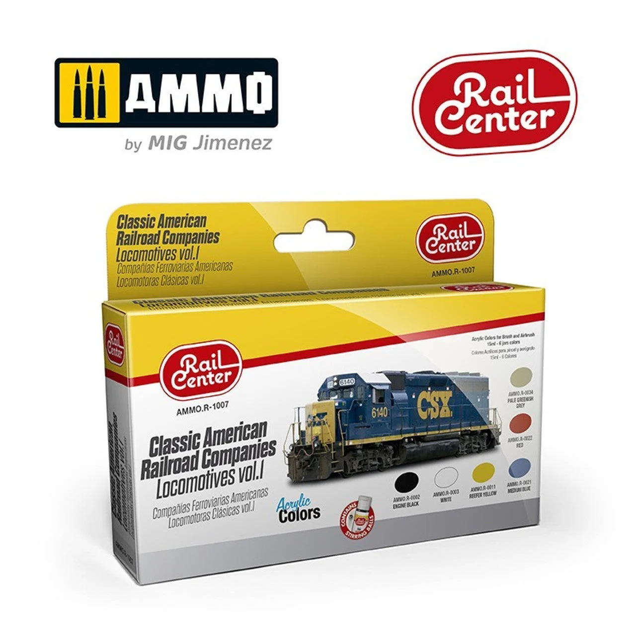 Ammo Mig Rail Center Classic Amer. Rr Vol1 Set - Ammo Mig Jimenez