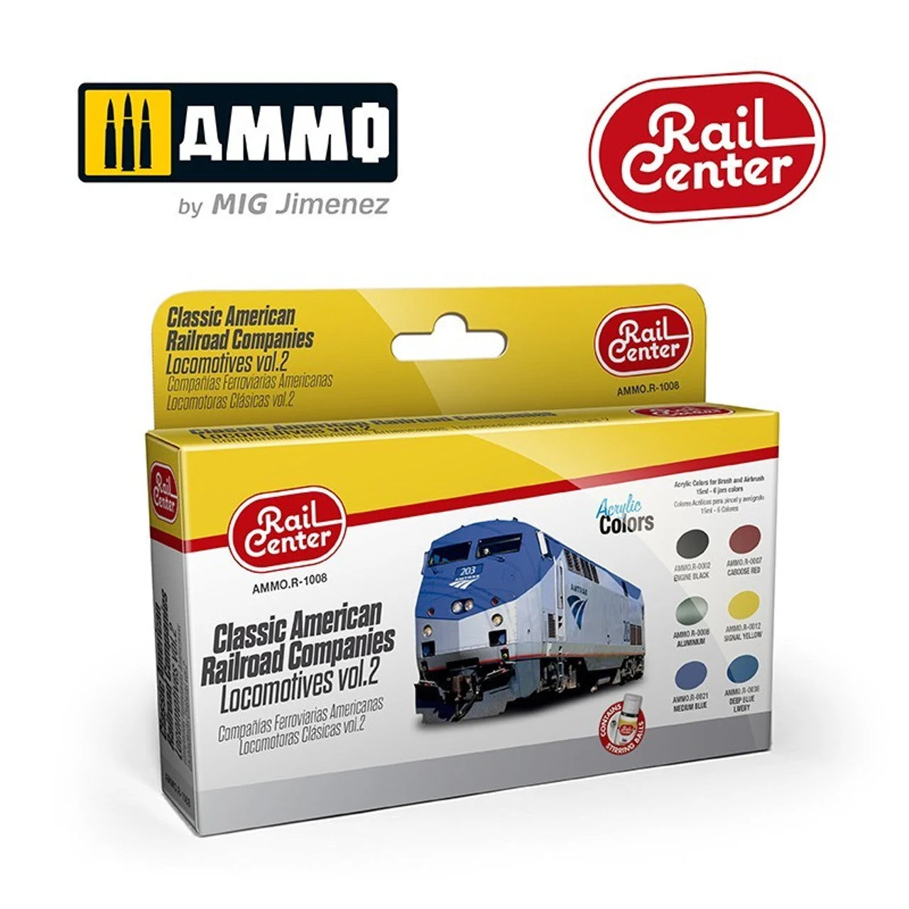 Ammo Mig Rail Center Classic Amer. Rr Vol2 Set - Ammo Mig Jimenez