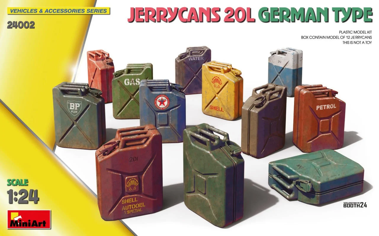 Miniart 1/24 Minart JERRYCANS 20L GERMAN TYPE