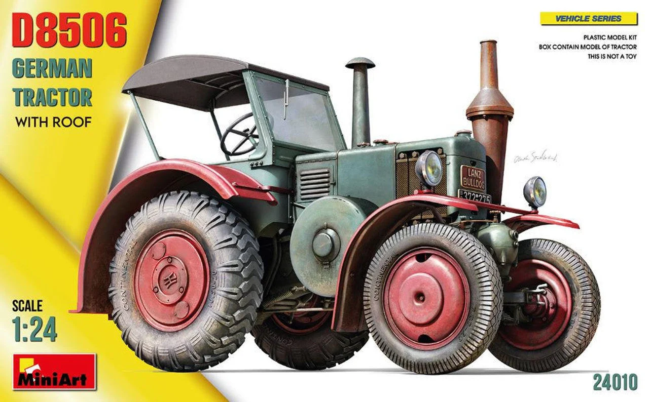 Miniart 1/24 German Tractor D8506 w/Roof
