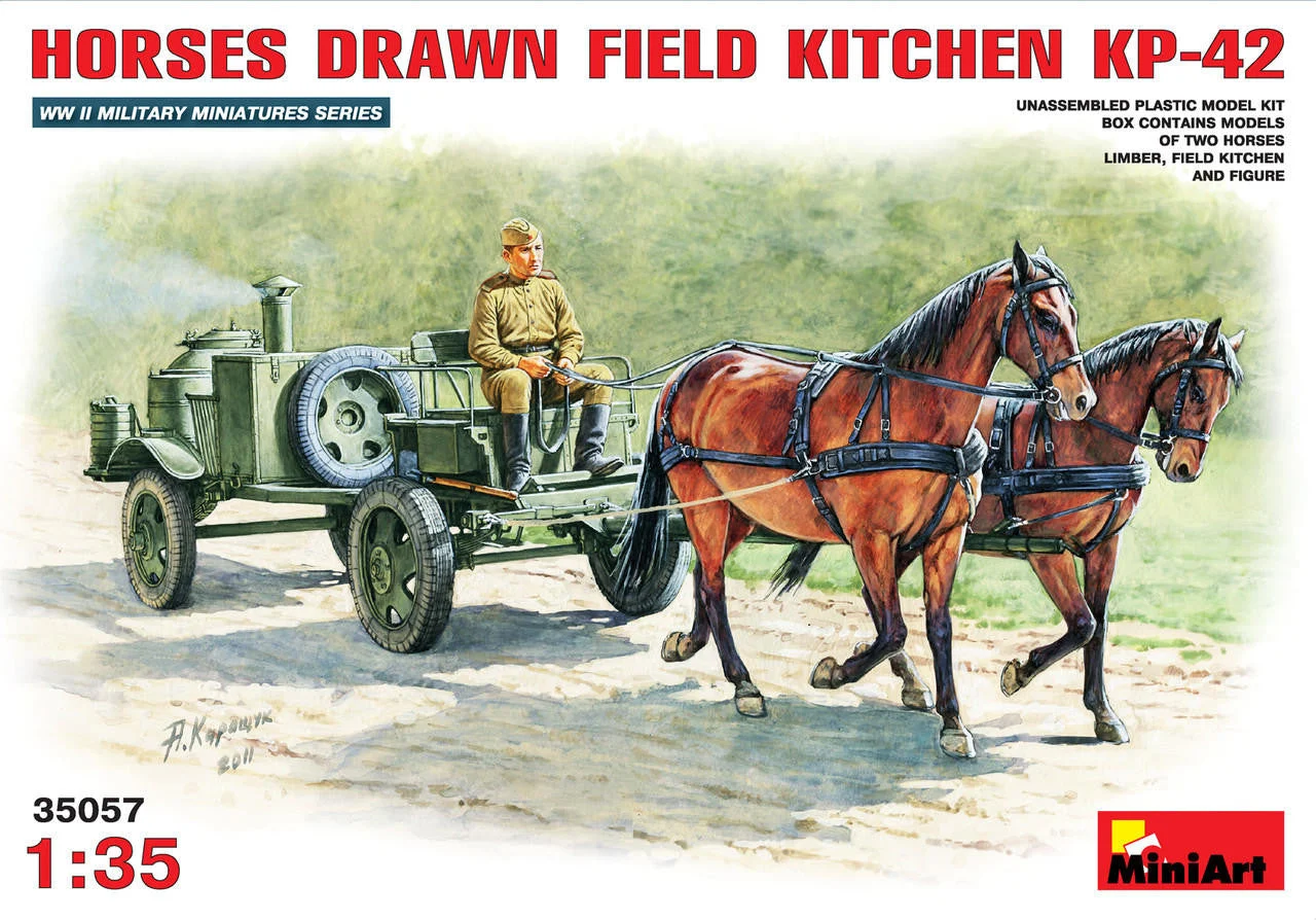 Miniart 1/35 Miniart Horses drawn field kitchen KP-42