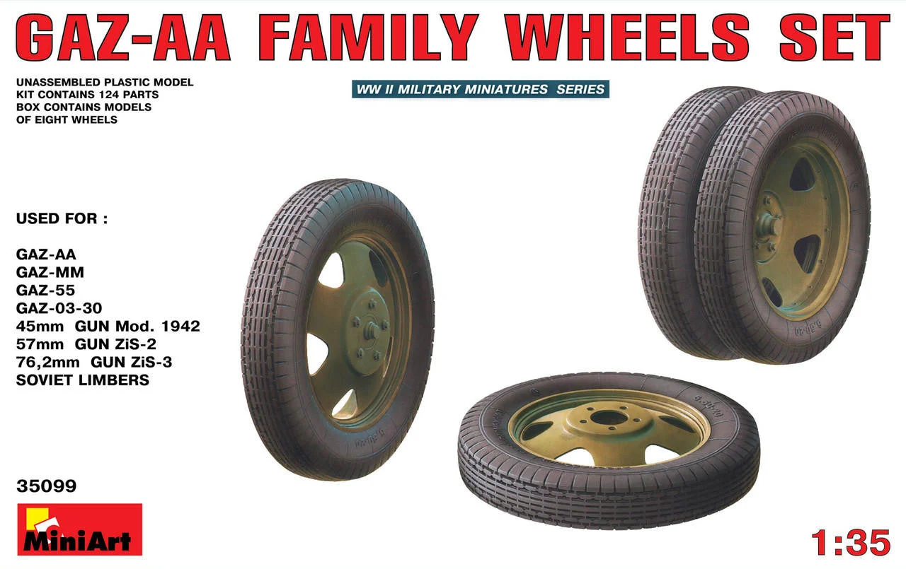 Miniart 1/35 Miniart GAZ -AA Family Wheels set