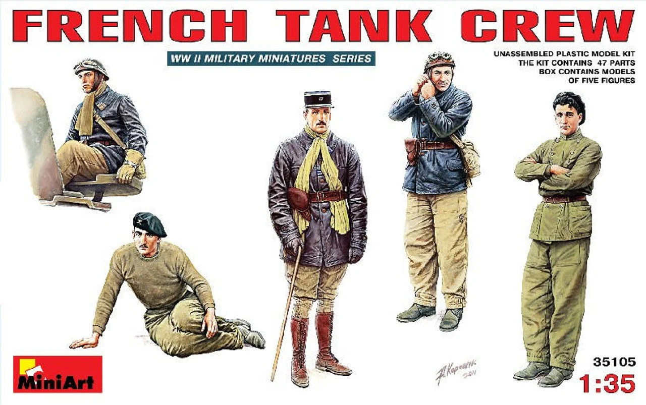 Miniart 1/35 French Tank Crew (5)