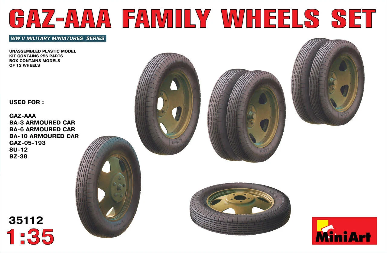 Miniart 1/35 Miniart GAZ-AAA Family Wheels set