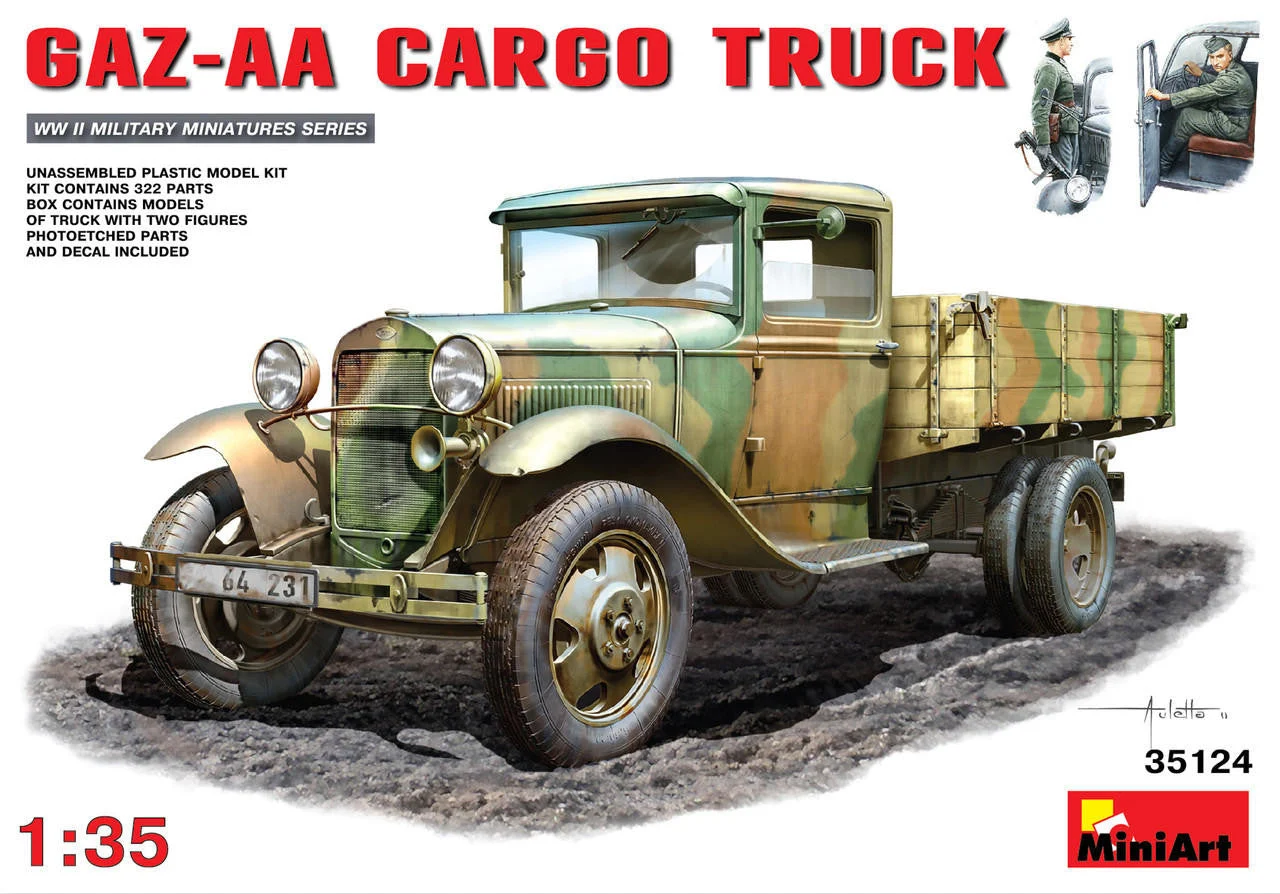 Miniart 1/35 Miniart GAZ-AA Cargo Truck Plastic Model Kit