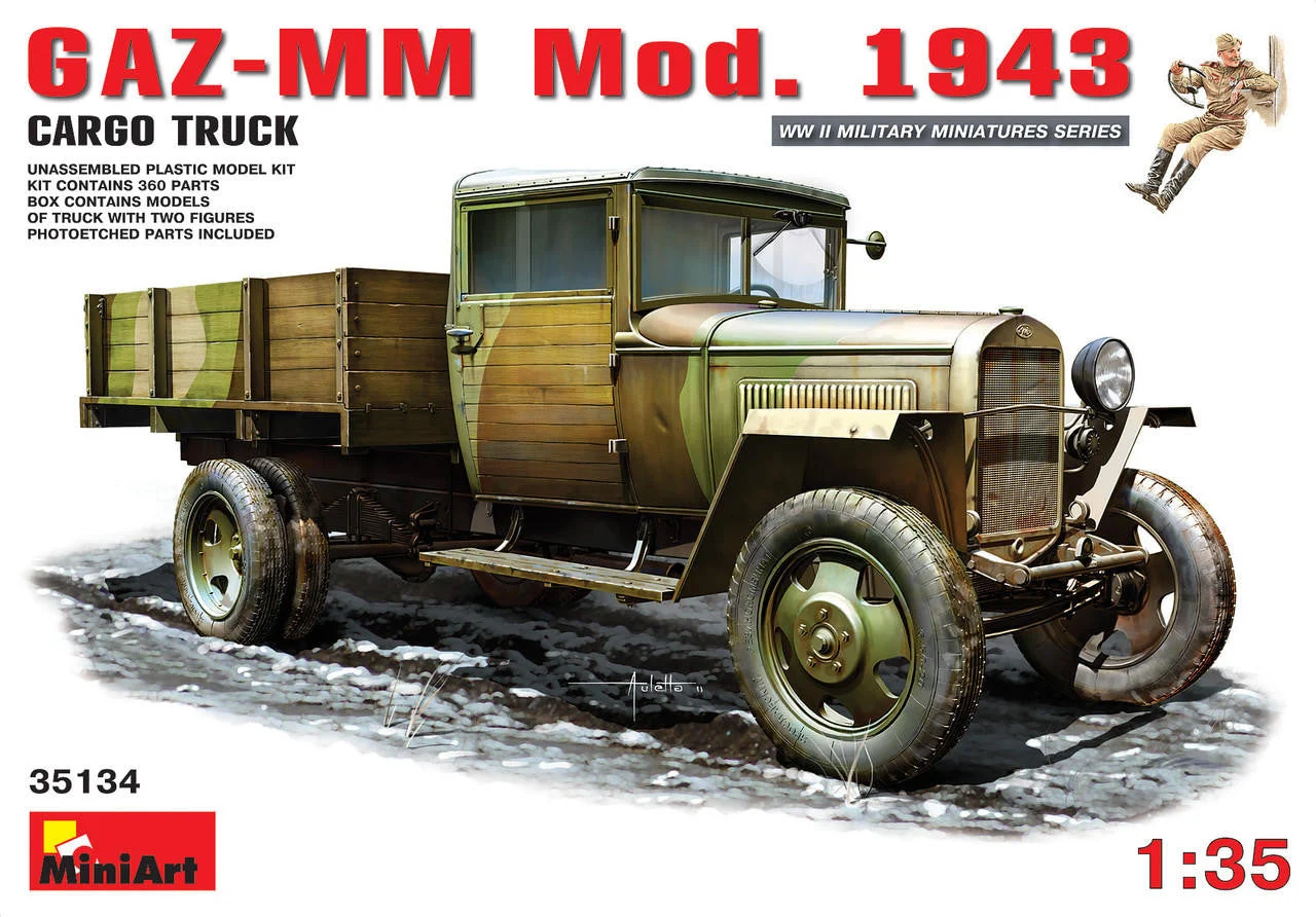 Miniart 1/35 Miniart GAZ-MM Model 1943 Cargo Truck w/Figure