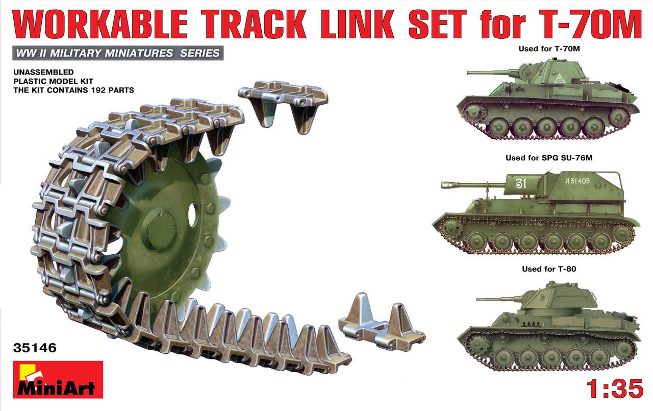 Miniart 1/35 Miniart Workable Track Link Set for T-70M Light Tank