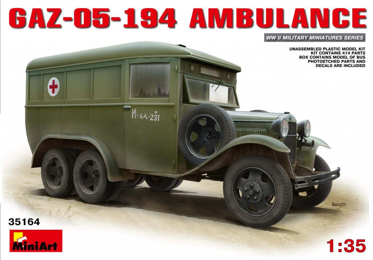 Miniart 1/35 Miniart GAZ-05-194 Ambulance Plastic Model Kit