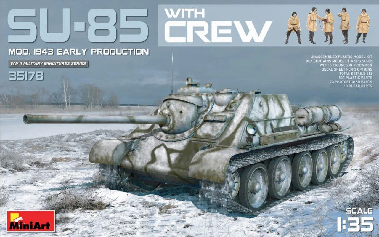 Miniart 1/35 Miniart SU-85 Mod. 1943 (Early Production) w/Crew