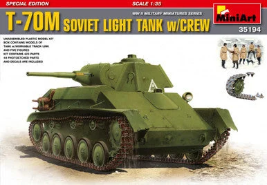 1/35 MiniArt T-70M Soviet Light Tank W/Crew. Special Edition