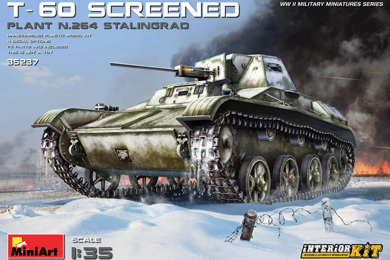 Miniart 1/35 Miniart T-60 Screened Plant N.264 Stalingrad w/Interior
