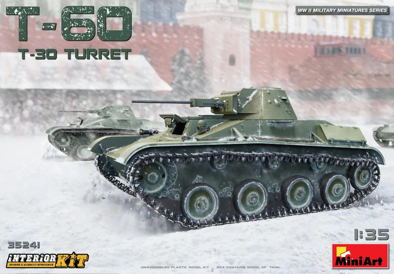 Miniart 1/35 Miniart T-60 (T-30 Turret) w/Interior Plastic Model Kit