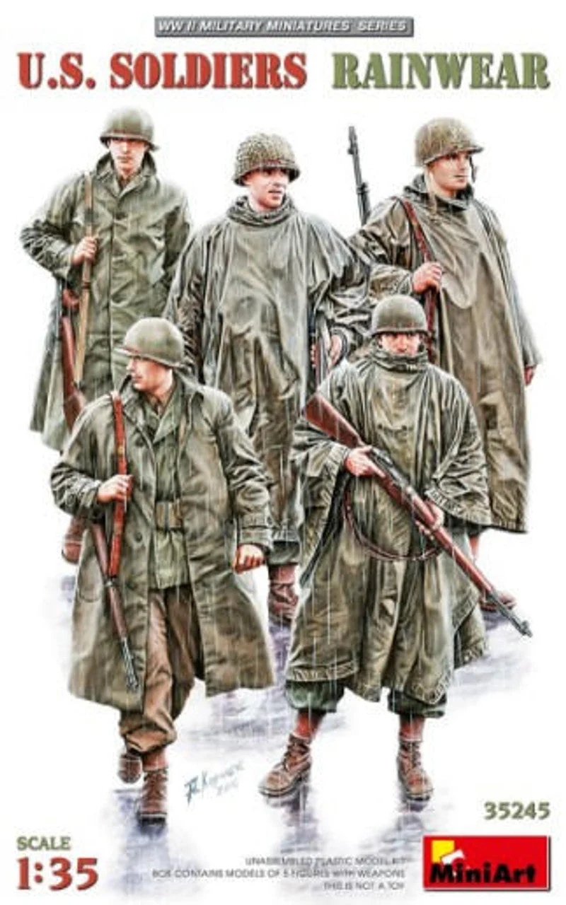 Miniart 1/35 WWII US Soldiers in Rainwear (5)
