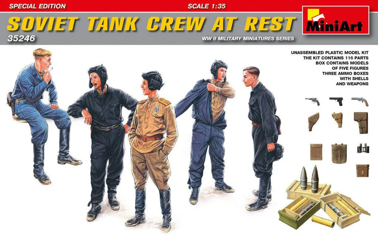 Miniart 1/35 Miniart Soviet Tank Crew at Rest.Special Edition