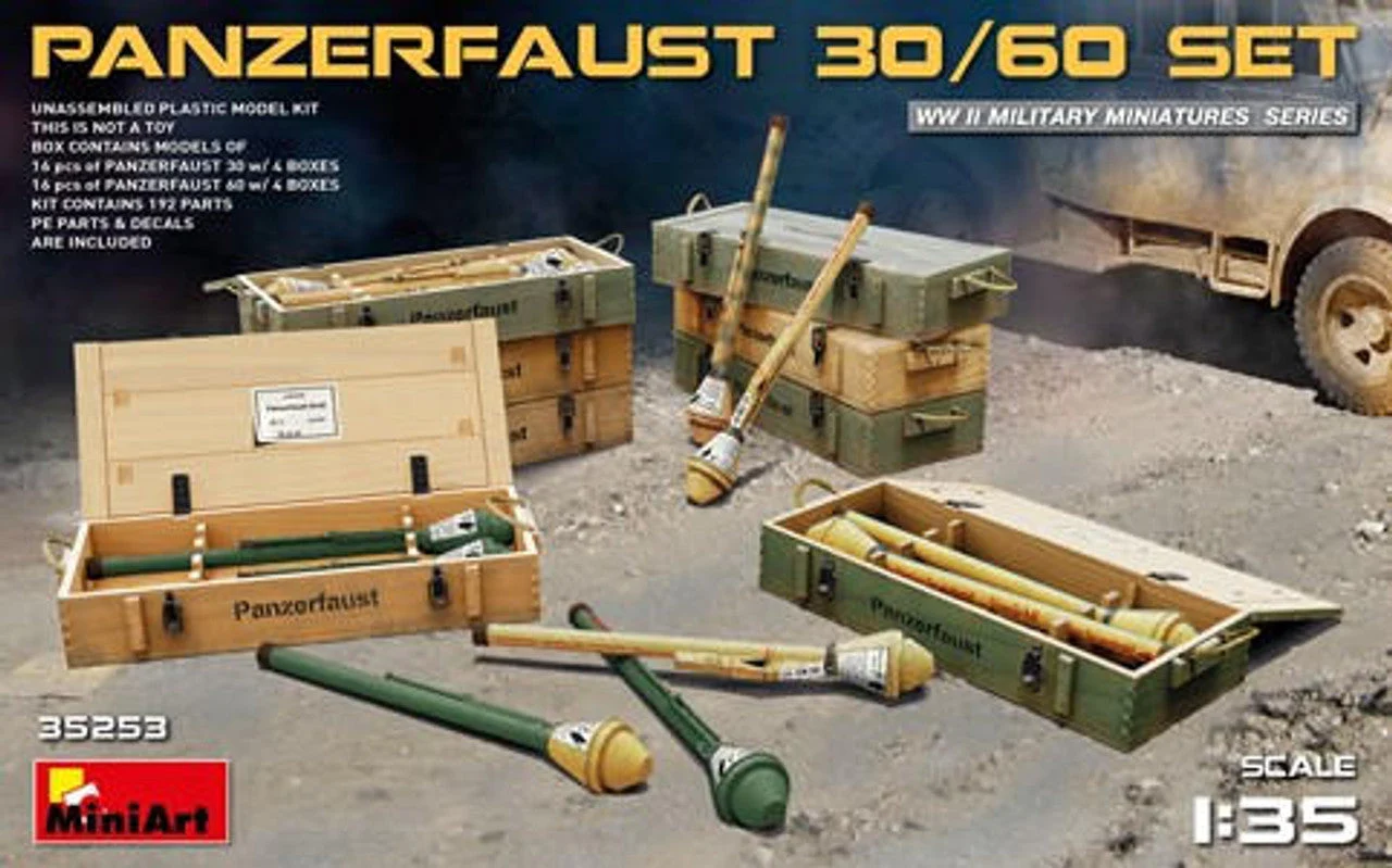 Miniart 1/35 Miniart WWII Panzerfaust 30/60 Infantry Weapons w/Ammo Boxes