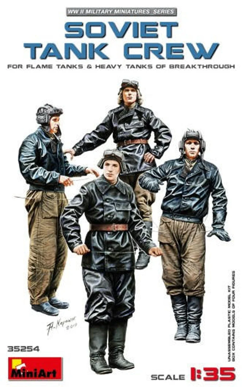 Miniart 1/35 Soviet Tank Crew for Flame & Heavy Tanks of Breakthrough (4)