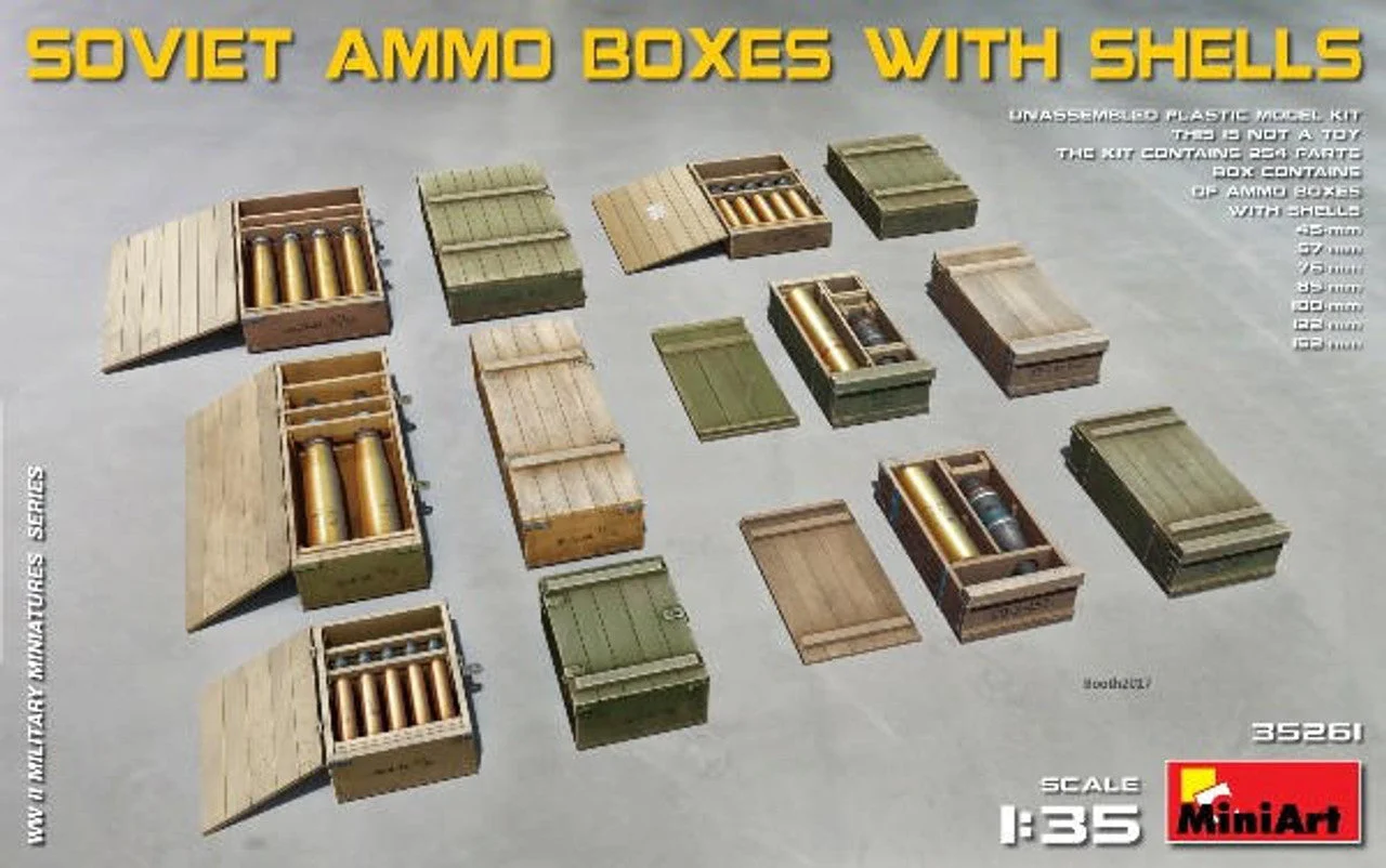 Miniart 1/35 Miniart Soviet Ammo Boxes w/Shells