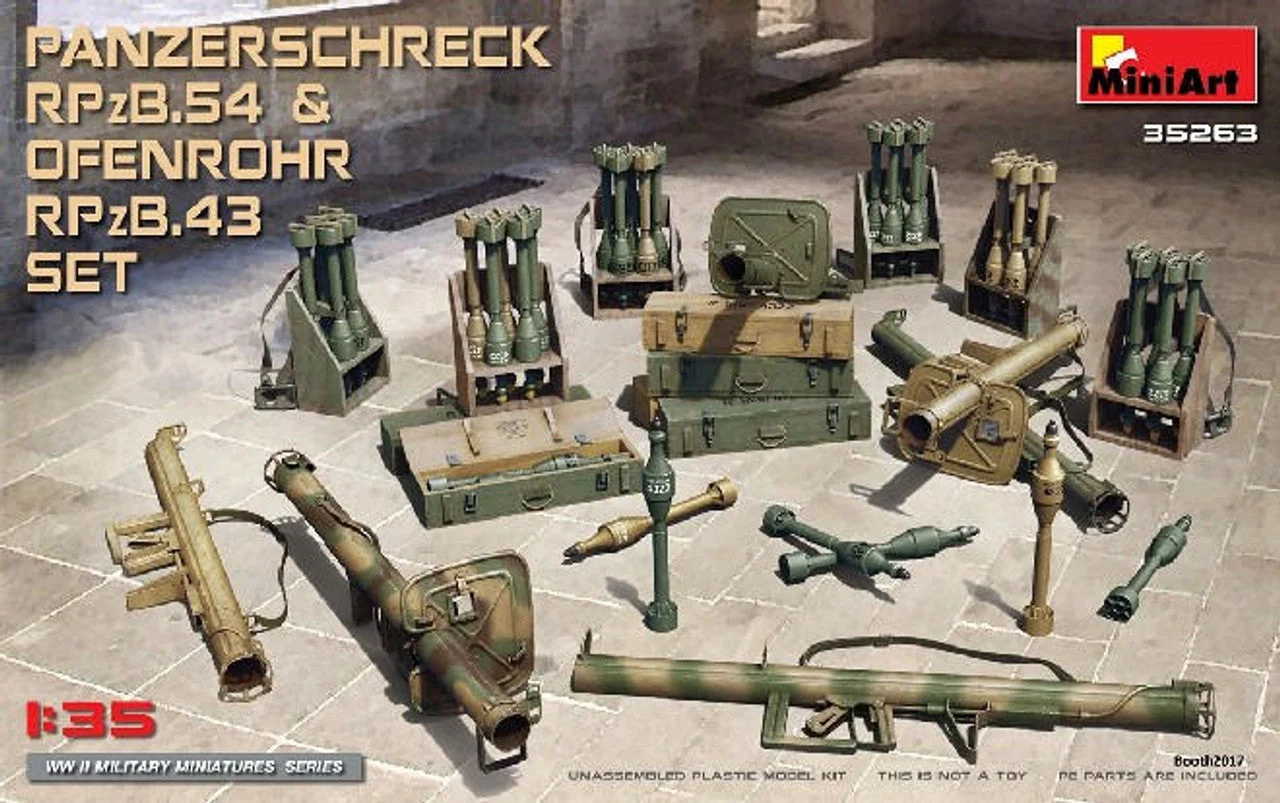 Miniart 1/35 Miniart Panzerschreck RPzB54 & Ofenrohr RPzB43 Anti-Tank Rocket Launcher Set