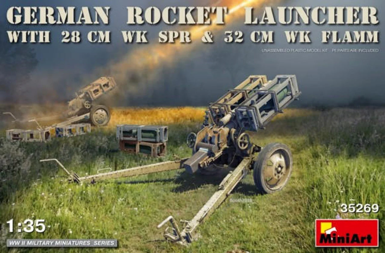 Miniart 1/35 Miniart German Rocket Launcher w/28cm WK SPR & 32cm WK Flamm