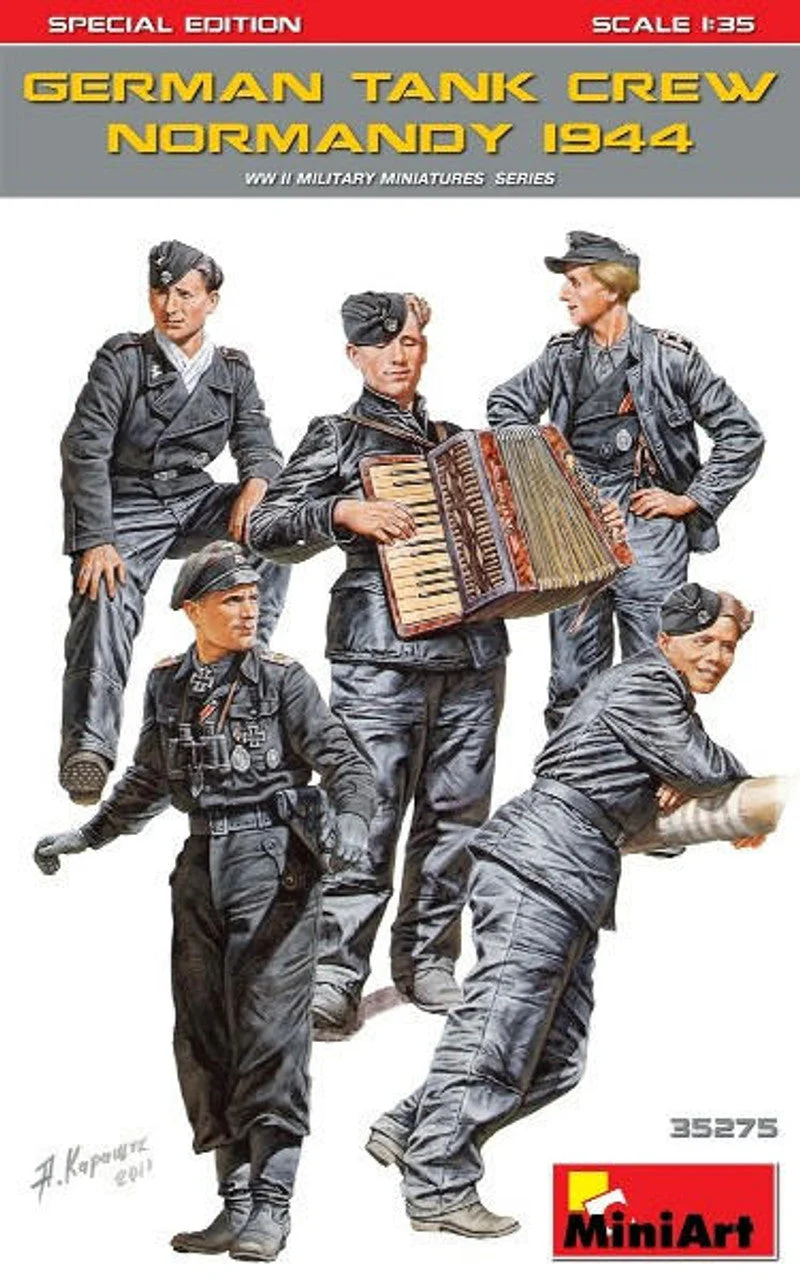 Miniart 1/35 WWII German Tank Crew Normandy 1944 (5) w/Weapons & Equipment (Special Edition)