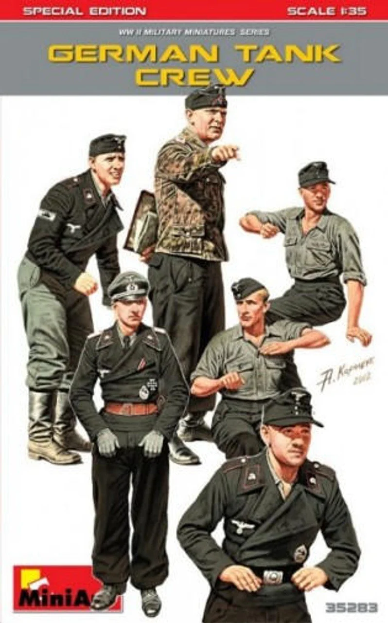 Miniart 1/35 German Tank Crew (6) w/Weapons (Special Edition)