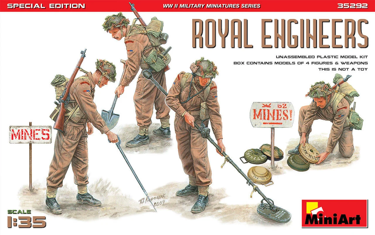 Miniart 1/35 WWII Royal Engineers (x4 Figures)