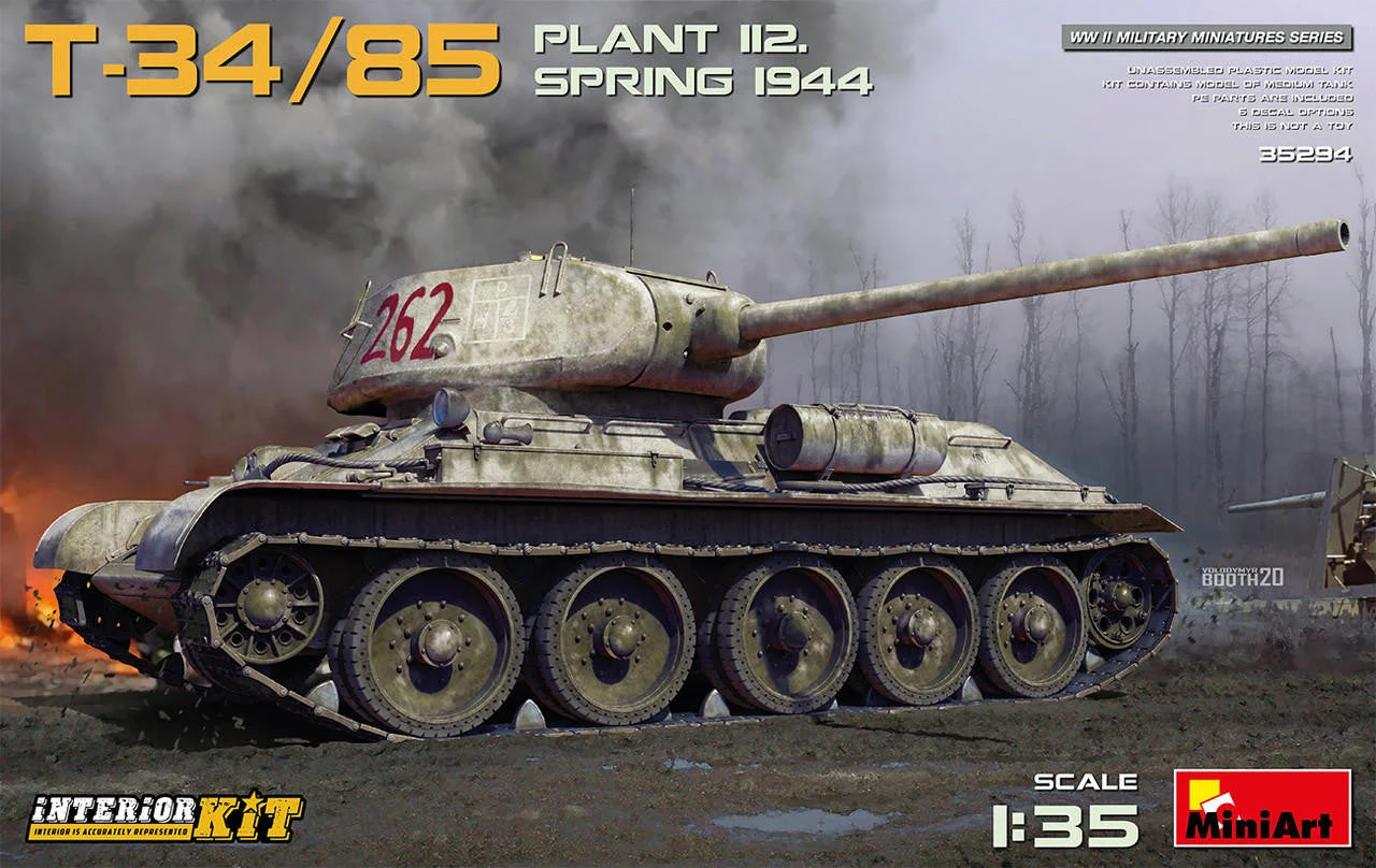 Miniart 1/35 Miniart T-34/85 Plant 112 Spring 1944 w/Interior