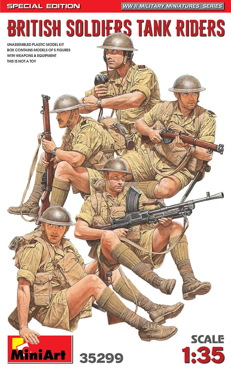Miniart 1/35 British Soldiers Tank Riders. Special Edition Plastic Model Kit