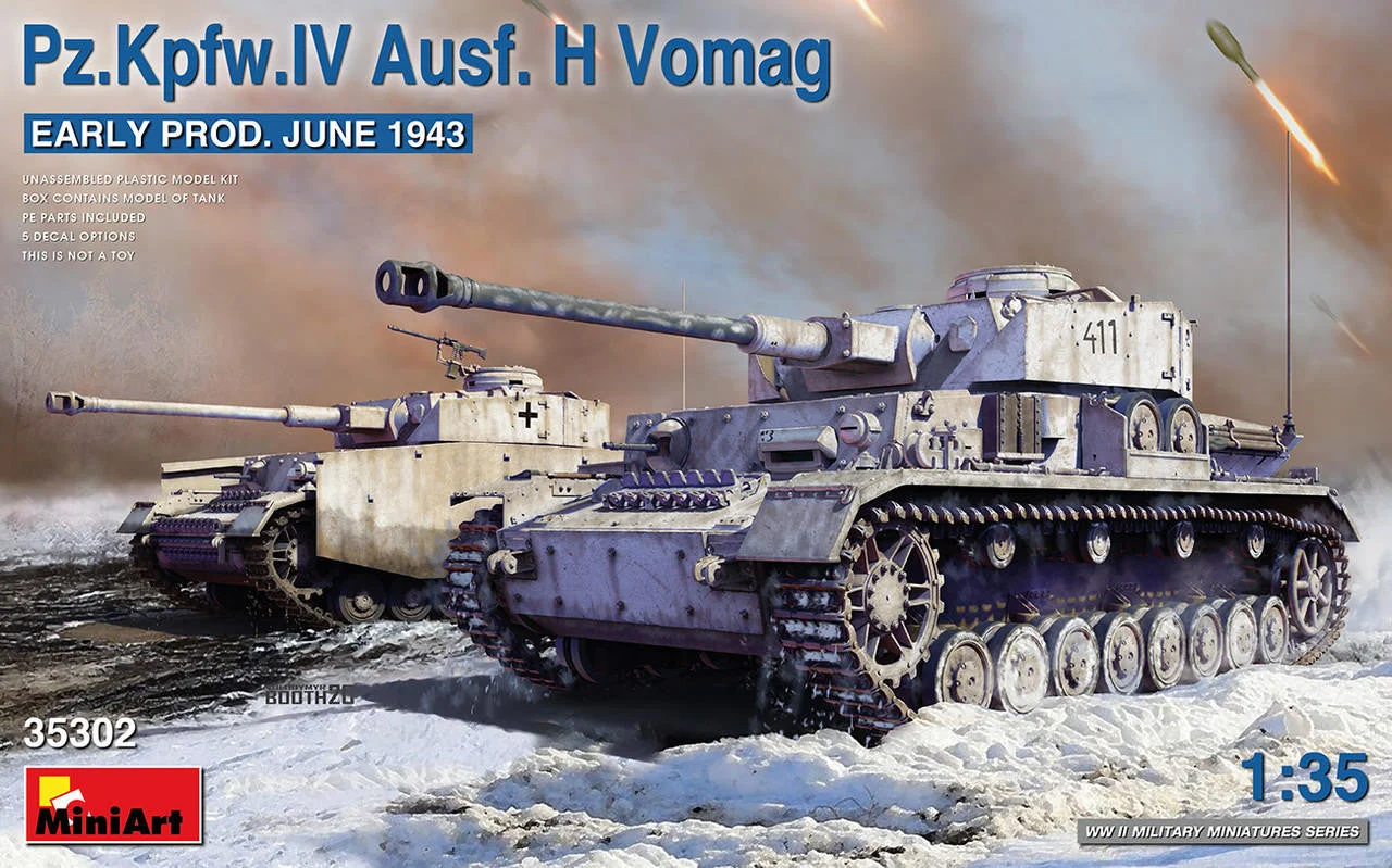 Miniart 1/35 Miniart Panzer Pz.Kfw.IV Ausf.H Vomag Early Production June 1943