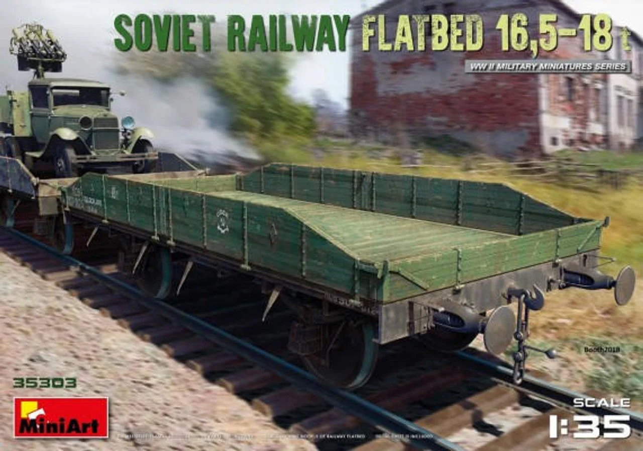 Miniart 1/35 Miniart WWII Soviet 16.5-18-Ton Railway Flatbed