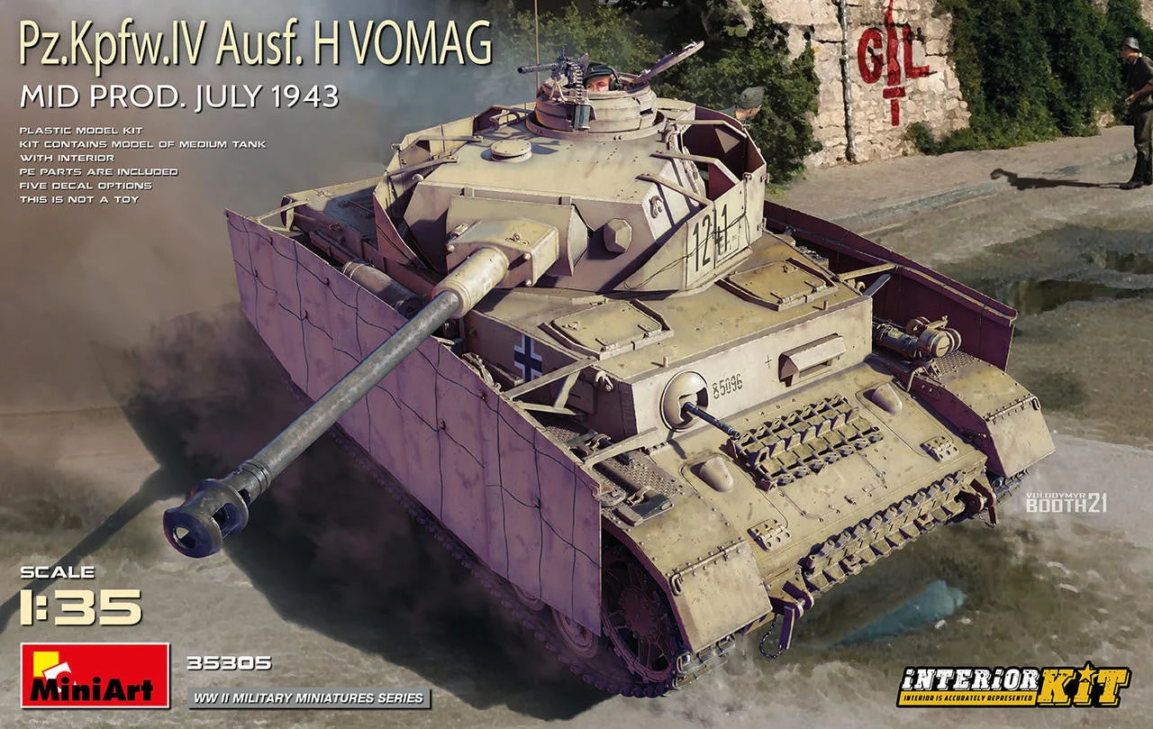 Miniart 1/35 Miniart Panzer Pz.Kfw.IV Ausf.H Vomag Mid