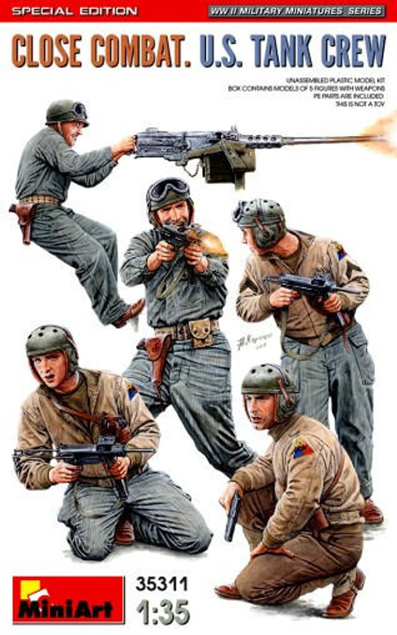Miniart 1/35 Close Combat US Tank Crew (5) (Special Edition)