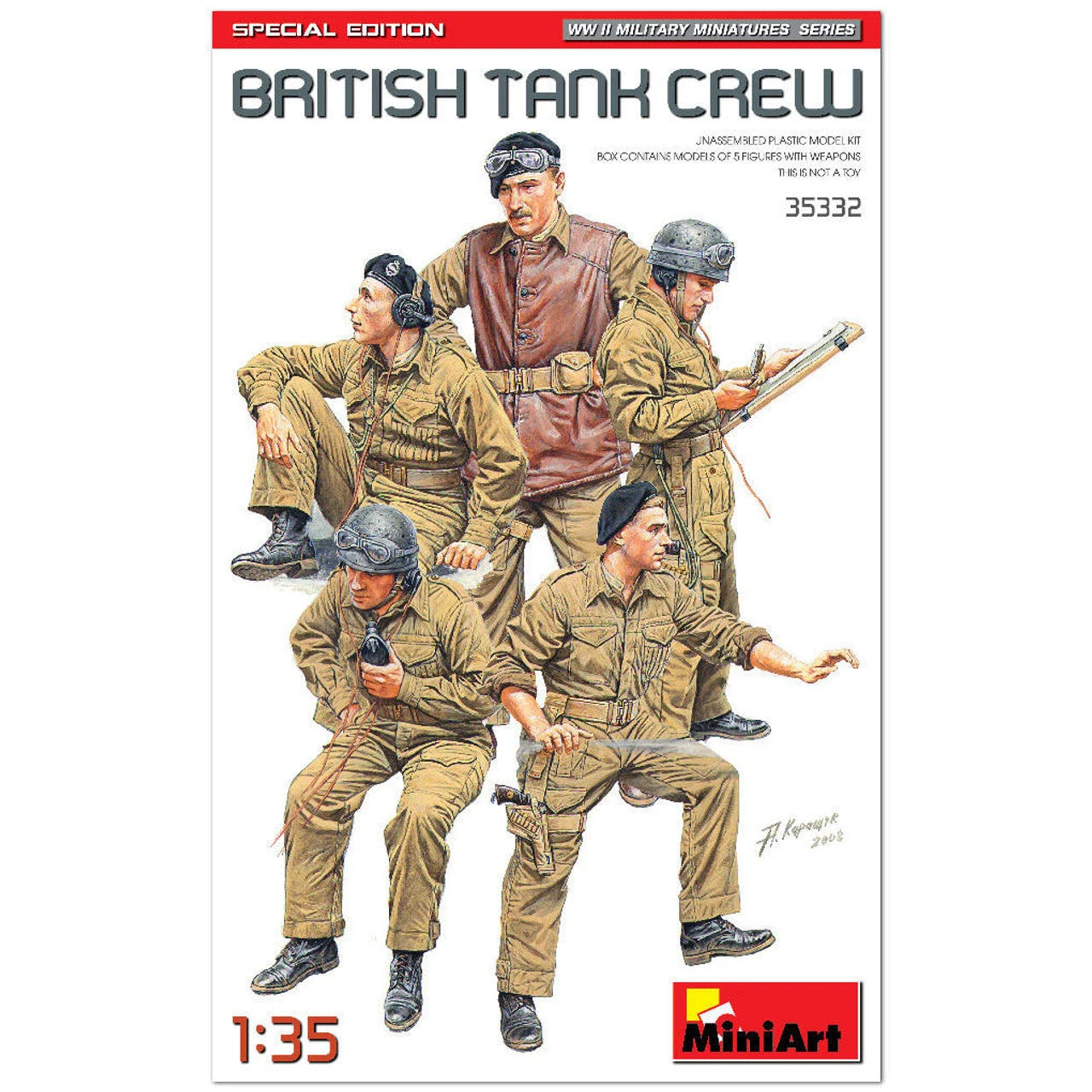 Miniart 1/35 British Tank Crew (x5 Figures)