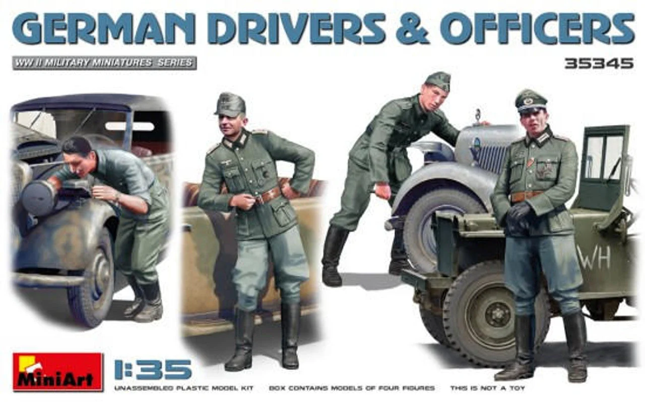 Miniart 1/35 WWII German Drivers & Officers (4)