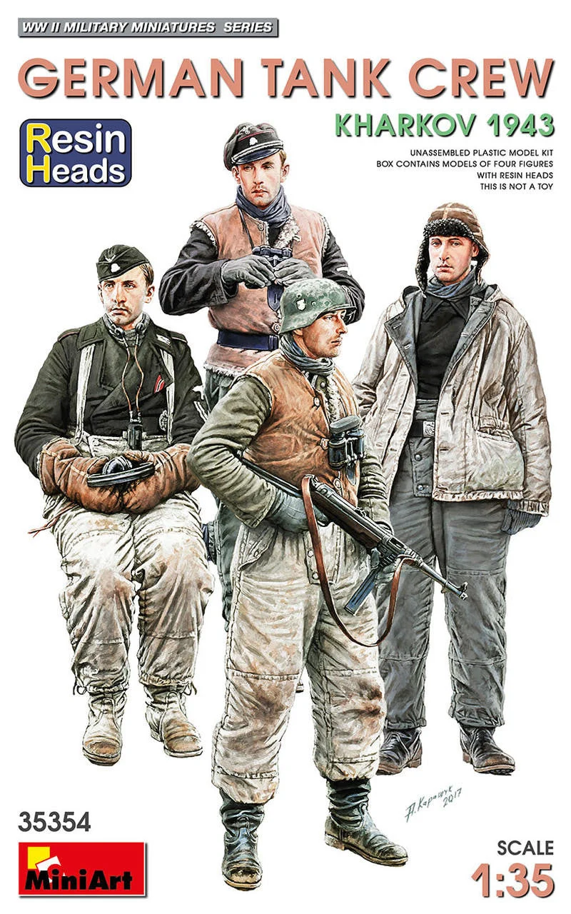 Miniart 1/35 GERMAN TANK CREW. KHARKOV 1943. RESIN HEADS