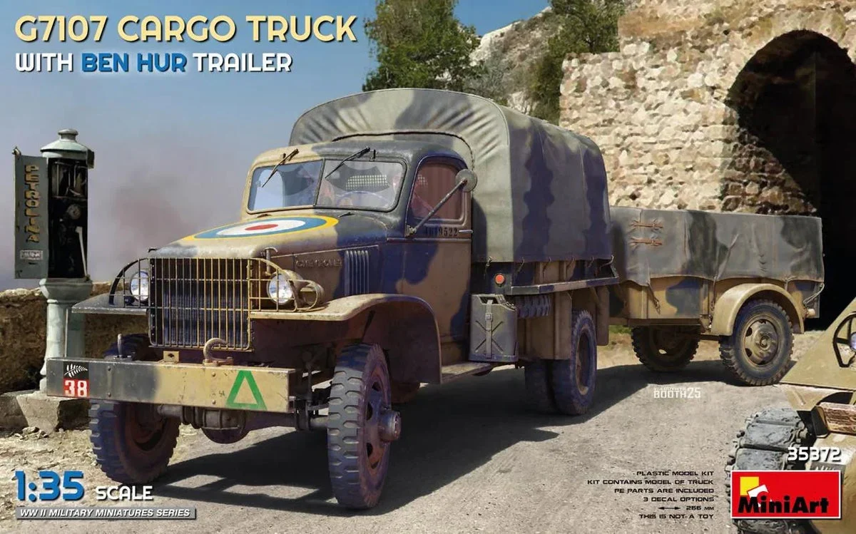 1/35 Miniart G7107 1.5t 4x4 Cargo Truck w/Ben Hur Trailer - Mini Art Models